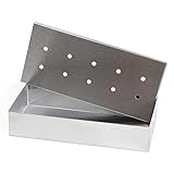 Wenco Premium Räucherbox, 20 x 9,5 x 4 cm, Edelstahl, Hitzebeständig, Smokebox für...