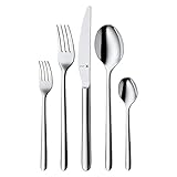 WMF Flame Plus Edelstahl Besteck Set 6 Personen, Essbesteck Set 30 teilig,...