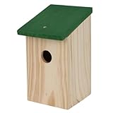 Holz Vogelhäuschen zum Aufhängen 22 x 15 cm - 2er Set - Vogel Nist Kasten mit...