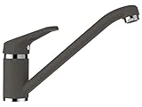 SCHOCK® Küchenarmatur COSMO Asphalt I Hochdruck Einhebelmischer mit Festauslauf I 360°...