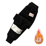 Leggings Mädchen Kord Fleece Thermoleggings Einfarbig Gummibund Wanderleggings Plüsch...