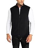33,000ft Herren Fleece Weste Jacke Standkragen Ultraleicht Outdoor Ärmellose Fleecejacke...