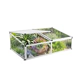 Gegaden Frühbeet Gewächshaus aus Aluminium,118x77x40 cm, Alu Mini Gewächshaus, Hochbeet...