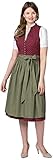 Stockerpoint Damen Dirndl Bella Kleid, Bordeaux, 46 EU