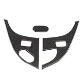 3 STÜCKE Auto Türschloss Knopf Panel Trim Real Carbon Fiber Aufkleber Innenraum Ersatz...