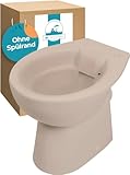 Calmwaters Stand WC spülrandlos in Beige-Bahamabeige, Tiefspüler mit Abgang...