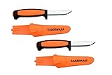 Doppelpack Messer Morakniv Basic Sauscharf Orange Drückjagd Messer Jäger...