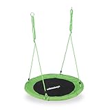 Relaxdays Unisex – Erwachsene, grün Nestschaukel, rund, für Kinder & Erwachsene,...