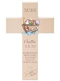 wunderwunsch® - Personalisiertes Taufkreuz mit hochwertigem Spezial-Druck aus...