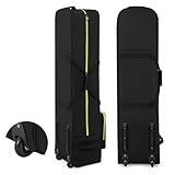GYMAX Golf Reisetasche mit verstärkte Räder, tragbare Golftasche mit...