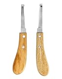 QWORK® 2 Stück Hufmesser, 21.5cm Hufauskratzer Rechts- und Linkeshänder, Hufmesser mit...