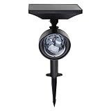 ROYJJ Solar-Gartenkugel für den Außenbereich, tragbar, rotierend, energiesparend,...