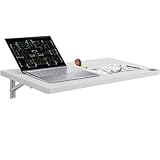 VEVOR Wandklapptisch, 80 x 40 cm, Klapptisch, schwebender Schreibtisch mit Eisenhalterung,...