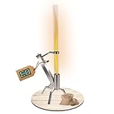 Edenoutdoor Pelletfackel Edelstahl – Feuerrohr mit Glasröhre, Feuersäule für Garten &...
