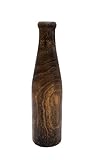 Holz Blumenvase XXL Flasche braun - 40 cm - Deko Vase für Kunstpflanzen -...