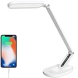 JKSWT Schreibtischlampe, für die Augenpflege Dimmbare Tischlampe mit 5 Farbmodi...