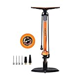 GOBKO Fahrradpumpe Luftpumpe Fahrrad Französische Ventile mit Manometer,...