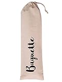 ORGANZABEUTEL24 | 1 Baguette - Brotbeutel - Baguettebeutel - 100% Baumwolle...