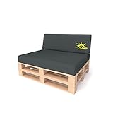 Pillows24 Palettenkissen 2-teiliges Set Palettenauflage Polster für Europaletten...
