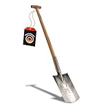 SHW FIRE | Spaten für Harte, steinige Böden - 95cm Eschenstiel mit T-Griff, Geschärftes...