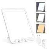 Sotipevs Tageslichtlampe 15,000 Lux, UV-freie LED Lichttherapielampe Tageslicht, LED...