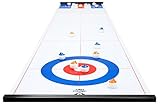 Engelhart - 2 in 1 Curling and Shuffleboard Table-Top Game - 180cm, Compact Curling Spiel...