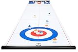 Engelhart - 2 in 1 Curling and Shuffleboard Table-Top Game - 180cm, Compact Curling Spiel...