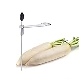 GEFU Rettichschneider RETTIMO – Rettich-Spiralschneider aus rostfreiem Edelstahl mit...