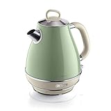 Ariete 2869 Vintage, elektrischer Wasserkocher aus Edelstahl, 1,7 Liter, für...