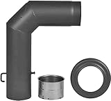 FireFix R150/SET Ofenrohrset aus 2 mm starken Stahl (Winkelrohrset) in 150 mm Durchmesser,...