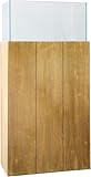 VIVANNO Windlichtsäule Windlicht Recycling Holz Candela Braun, 100x27x27 cm