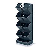 Macetero vertical Prosperplast Mini Cascade de plastico en color antracita 19,5...