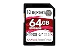 Kingston Canvas React Plus 64GB SDXC Speicherkarte UHS-II 300R/260W U3 V90 for Full...