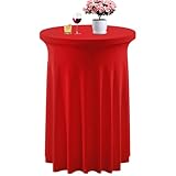 Spandex-Stehtischhusse mit gewelltem Rock (60cm oder 80cm) | Dehnbare und passgenaue...