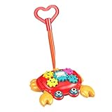FLCPJGV Schiebespielzeug, Krabbe, Cartoon Flugzeug, Spielzeug Trolley für Mädchen Und...