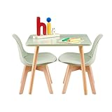 LuxNook Kindertisch mit 2 Stühlen, Kindersitzgruppe, aus FSC nachhaltigem...