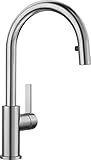 BLANCO CANDOR-S | Küchenarmatur aus massiv Edelstahl | Hochdruck | Mit herausziehbarem...