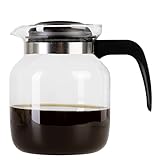 wenco Glaskanne 1,25 l - Ideal für Tee, Kaffee und Kaltgetränke, hitzebeständig, mit...