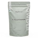 Nutri + L Glutamin Pulver Vegan - Neutral & hochdosiert Pure ohne Zusatzstoffe -...