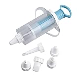 Zenker 42803 Garnierspritze Patisserie mit 6 Tüllen, Patisserie, Blau