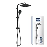 GROHE Vitalio 250, Duschset ohne Armatur, wassersparend, 8l pro Min (Regendusche für...