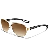 CARFIA Retro polarisierte Damen Herren Sonnenbrille UV400 Schutz Outdoor Fahren Sport