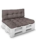 DILUMA Palettenkissen Europaletten - 2er Set - Lounge Kissen - 1x Sitzkissen 120 x 80 cm +...