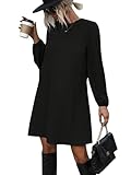 GORGLITTER Tunika Kleid Damen Elegant Blusekleid Langärmelig Laternenärmeln...