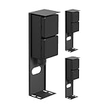 ledscom.de 3 Stück Garten Steckdosensäule PIWI für außen, IP44, 2-Fach, Edelstahl,...