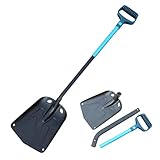 FONDOTIN Ergonomischer Griff Faltbare Schneeschaufel Durch Aluminium Eiskratzer...