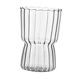 Milageto Coffee Tasse Getränk Tasse vertikale Linien Trinkglas Latte Tasse für Wasser...