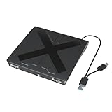 Xinayal Externes Blu-ray-Laufwerk CD DVD Brenner Writer Recorder für Mac Windows Linux