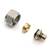 Vancoco 10 Stk. Klemmringverschraubung 16x2mm für Heizrohr Fußbodenheizung Hahnblöcke...