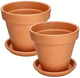 KOTARBAU® 2er Set Blumentopf Übertopf aus Terrakotta ⌀ 17 cm für Innenräume und...